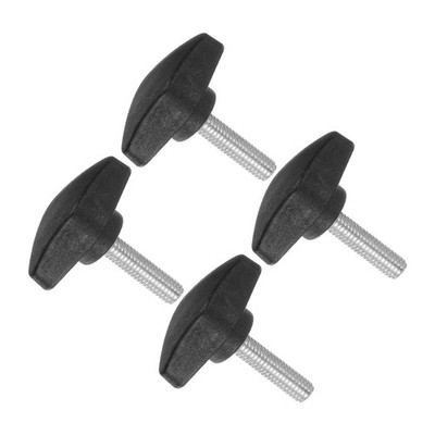 4PCS Tee Wing Knobs Thumb Screw M6 x 25mm Male Thread Plastic Clamping Stud