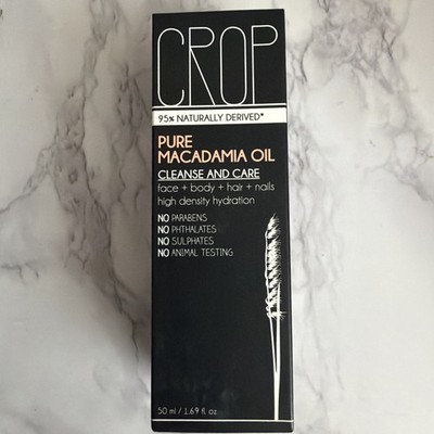 Crop Pure Macadamia Oil Cleanse & Care 1.69oz Face Body Hair Oil