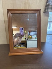 VINTAGE BURNS CASE GOODS MAPLE SHAVING DRESSER MIRROR 1900'S