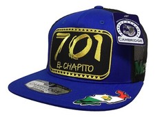 El Chapo 701 3 Logos Hat Royal Black Mesh Mexico Y Mapa El Chapo  Guzmán