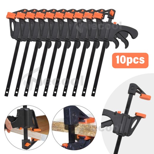 10x Einhandzwinge Schnellspannzwinge Klemmzwinge Schraubzwingen Holz Zwingen Set - Bild 3 von 16