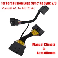 PNP Cable Harness Adapter for Ford Fusion Eege 4" to 8" Manual to AUTO Climate