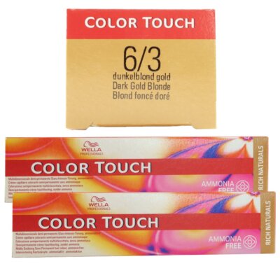 Wella Color Touch Rich Naturals 2 x 60 ml 6/3 dunkelblond gold Set