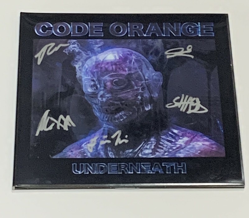 CODE ORANGE SIGNED UNDERNEATH VINYL RECORD JAMI MORGAN REBA MEYERS ALL 5 JSA COA