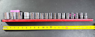 SK, WILLIAMS, PROTO  17-PIECE 1/2'' DRIVE SAE 12-POINT SOCKET SET 3/8''-1-1/4'' USA