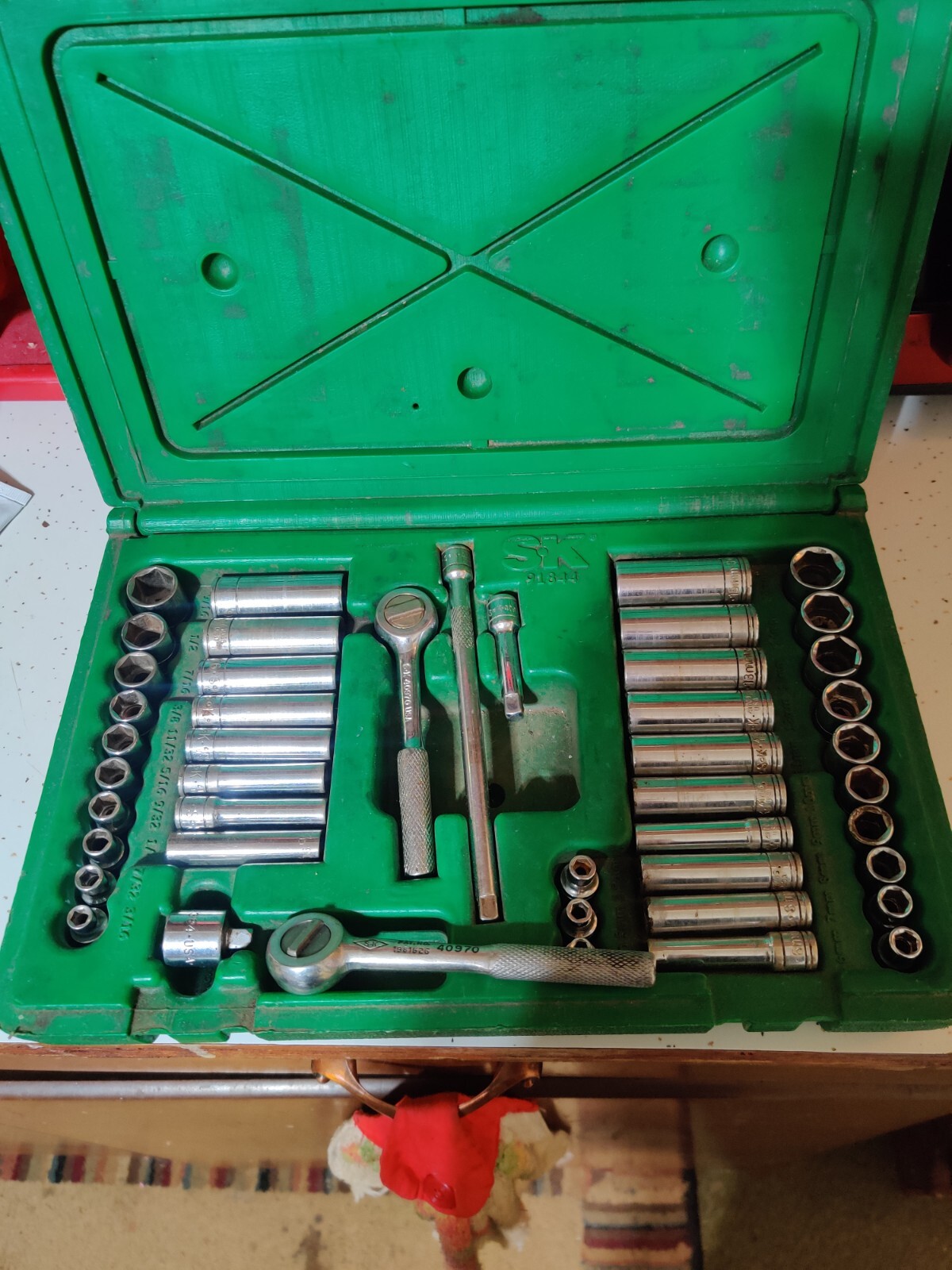 SK Tools 91844 45 Piece 1/4" Drive Fractional/Metric Standard/Deep