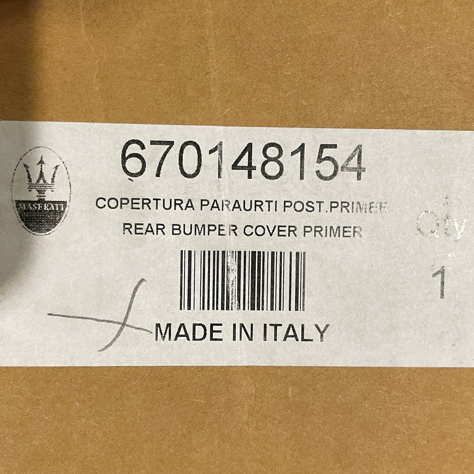 GENUINE MASERATI Levante 2017+ Sport Look Rear Lower Bumper Cover 670085551