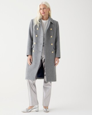 NWT J.Crew Warwick Topcoat in Heather Cement Italian Stadium-cloth Wool Blend 0