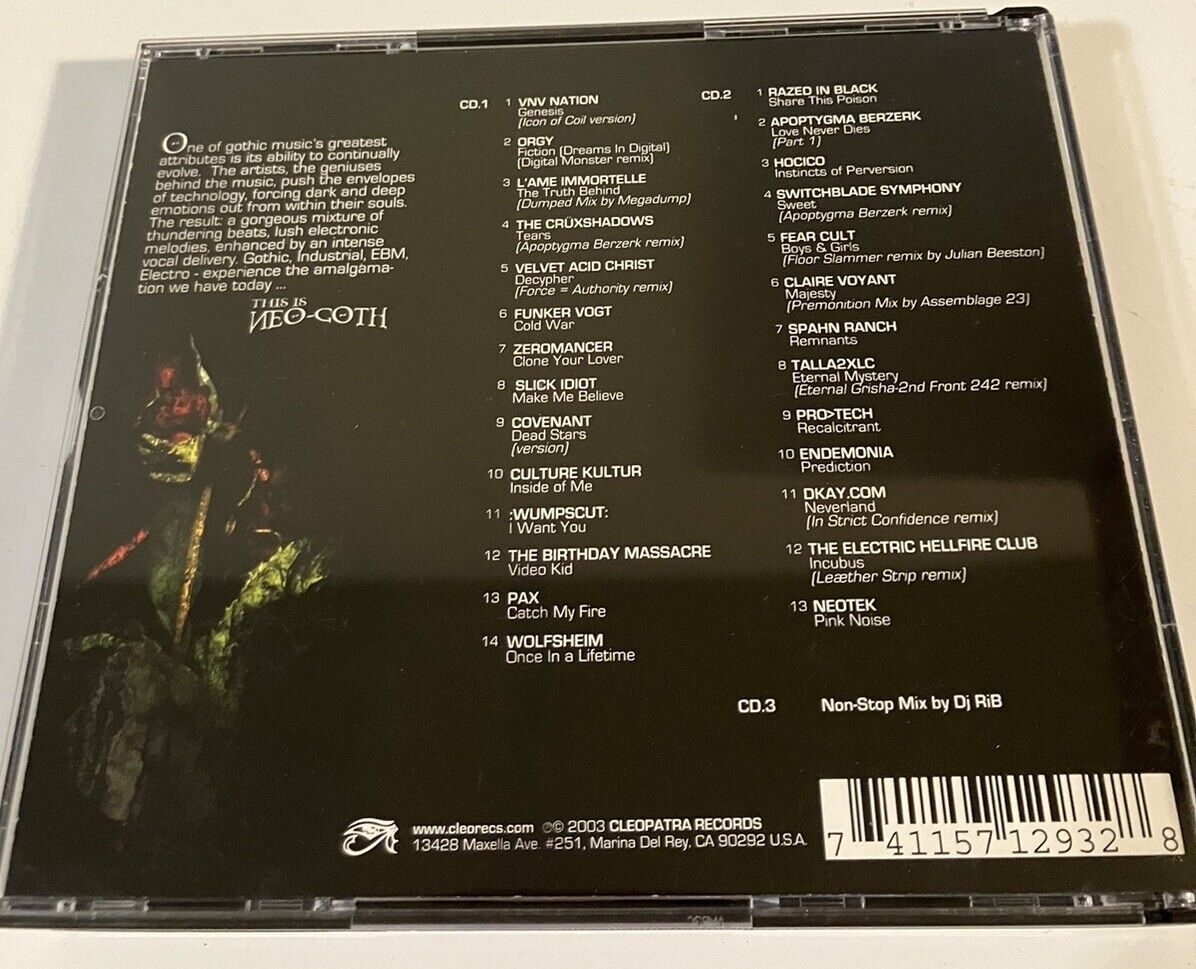 This Is Neo Goth 3CD Set Darkwave, Industrial, DJ RiB This Is Neo Goth 3CD Set Darkwave, Industrial, DJ RiB