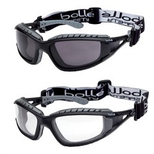 Bolle Tracker Safety Glasses Anti-Scratch Anti-Fog Clear / Smoke Lens + free bag