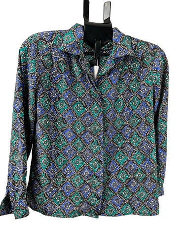 Novations petite size 4 multicolored vintage button down blouse