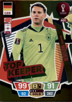 Adrenalyn XL WM 2022 Qatar Trading Card Nr 401 - Manuel Neuer - Top Keeper
