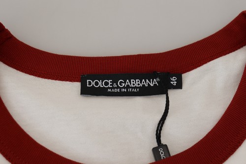 Camiseta DOLCE & GABBANA Algodón Blanco Logo Estampado Cuello Redondo IT44/US34/XS 450usd - Imagen 6 de 10