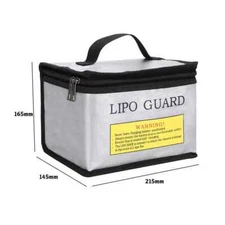 215x145x165mm Lithium Battery Explosion-proof Charging Bag Zipper Handbag 