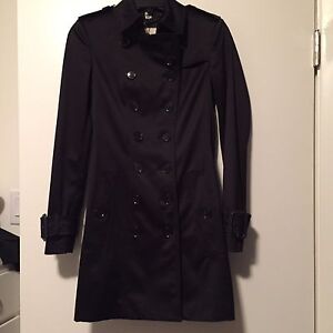 Velsigne Regenerativ Isse NWT Burberry London Double Breasted Black Trench Coat US 2 MISSING BELT |  eBay