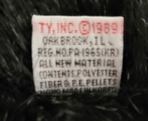 VINTAGE 1989 TY BIG GEORGE BLACK GORILLA APE LARGE STUFFED ANIMAL TAG - Picture 7 of 7