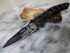 Dark Fantasy Blades Punisher Assisted Open Pocket Knife 420 Folder DF-208BK New