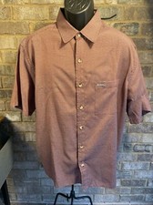 Red Oak Sportswear Alabama Crimsom Tide Large Plaid Shirt Mens Red Button Up