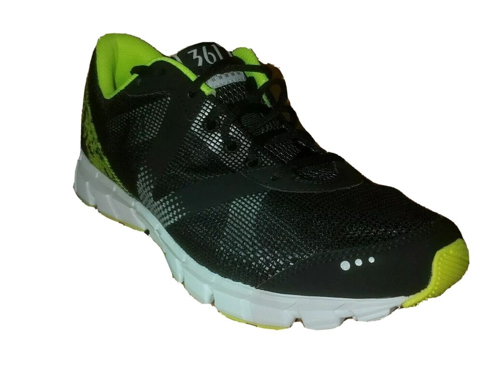 Men’s 361 Degrees NGU Running Shoes in Black, Silver & Flash Yellow