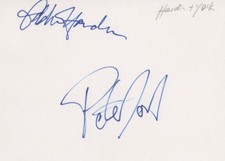 Eddie Hardin & Pete York Autogramme signed 10x15 cm Karteikarte 