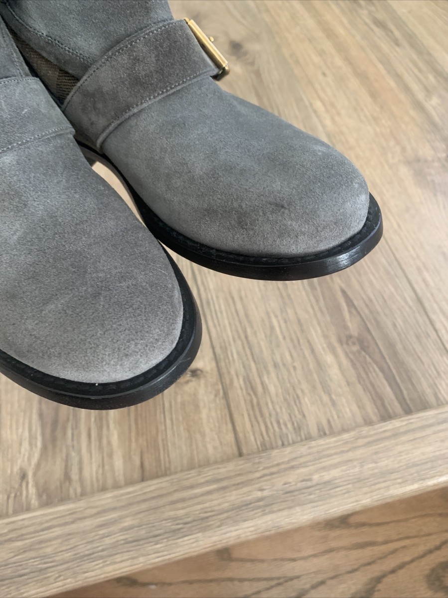 Women’s Burberry Nova Check Worcester Buckle Detail Suede Ankle Boots Size 10 Burberry | Shoes | Burberry Nova Check Brit Worcester Mole  main image 3