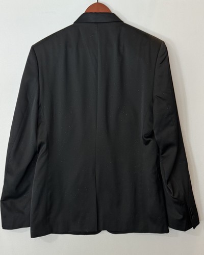 Versace Collection Black Glitter Dinner Tuxedo Jacket Size 44 L #227 - Picture 4 of 10