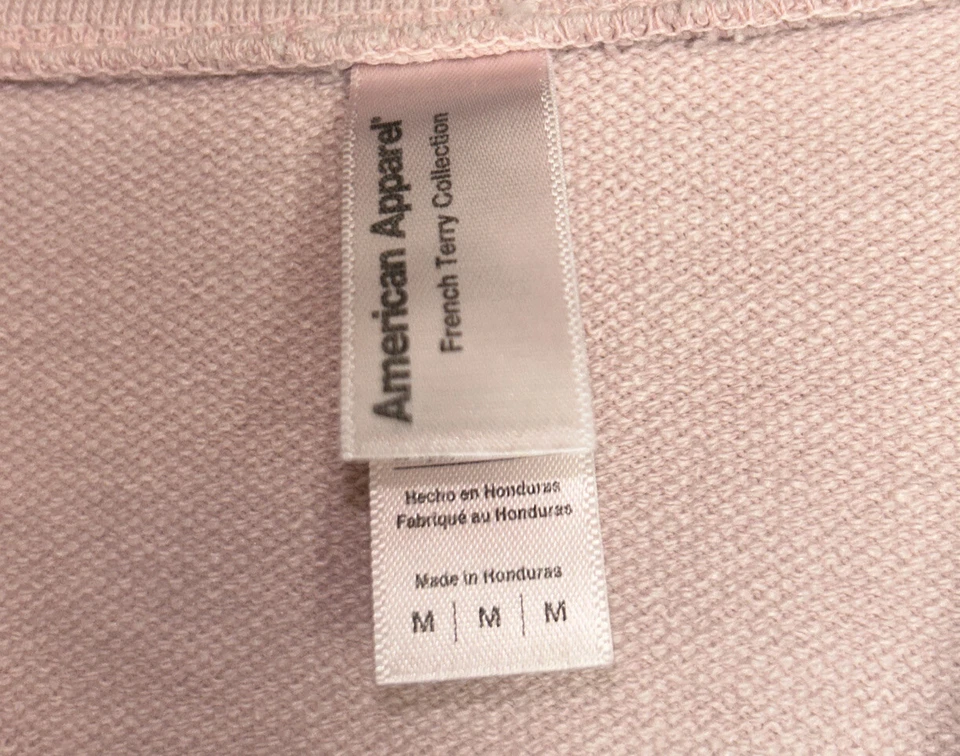 Sudadera pulóver de felpa francesa LS American Apparel para mujer, malva, mediana Foto 3 de 3