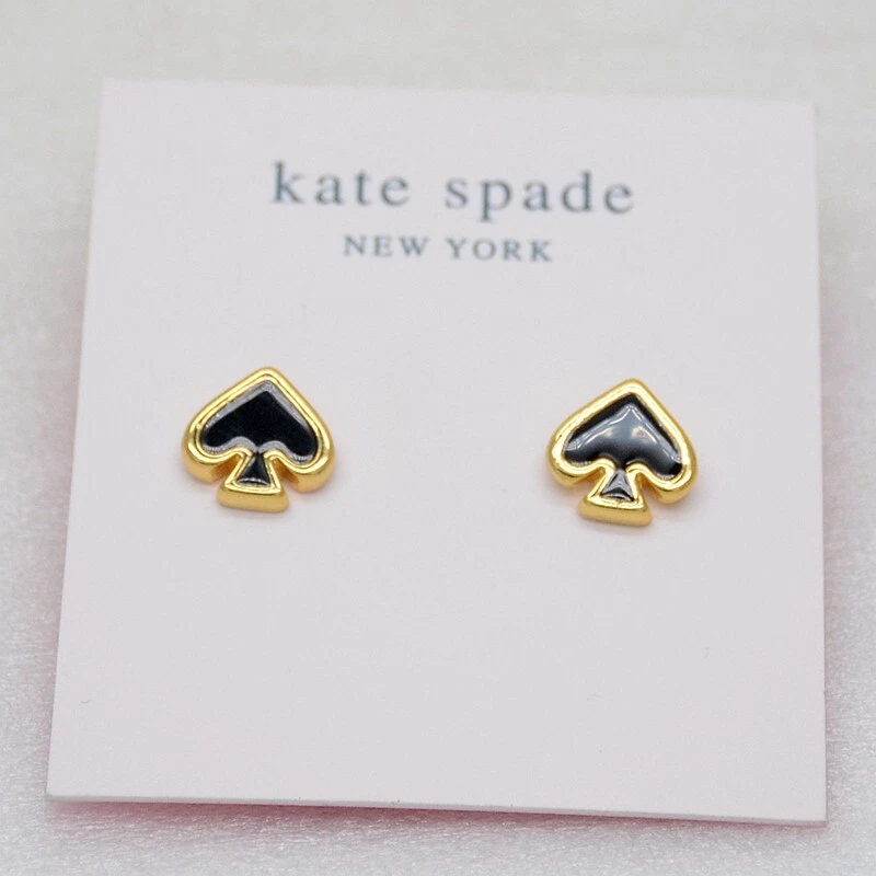 Kate spade 2024 black heart earrings
