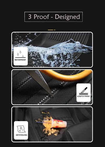 BYD Dolphin Floor Mats + Trunk Mat 3D TPE All Weather Liner Non-Slip Rubber - Picture 7 of 15