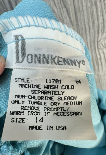 Donnkenny Womens Pants Size 14 New W/ Tags Elastic Waist Pull On Turquoise Blue - Picture 6 of 12