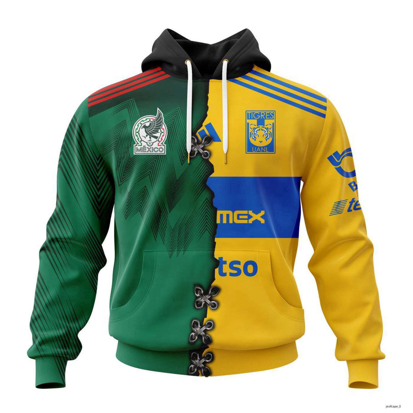Personalized LIGA MX Tigres UANL Mix Mexico Kits Hoodie