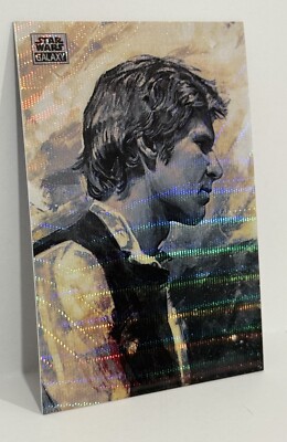 2024 Topps Chrome Galaxy Star Wars #84 Han Solo Wave Refractor /99
