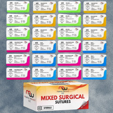 Hilo De Sutura Con Aguja 24 Mixtos 2/0, 3/0, 4/0 - Practica De Sutura; Taxid