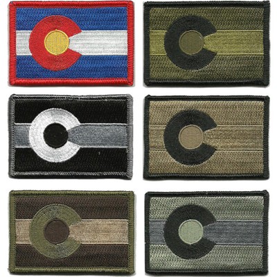 VELCRO  BRAND Fastener Morale HOOK Colorado Denver State Patches 3x2''