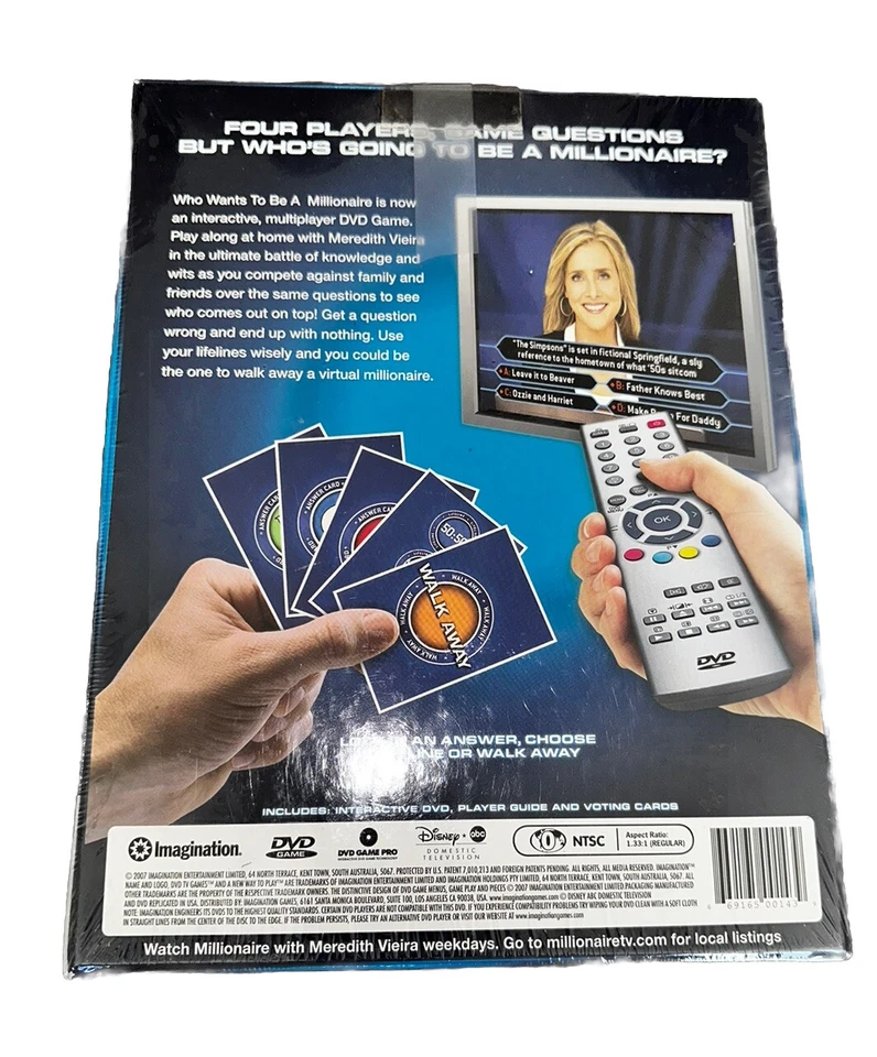 Who Wants To Be A Millionaire? DVD Game w/ Host Meredith Viera Board Game New - Image 4 of 4