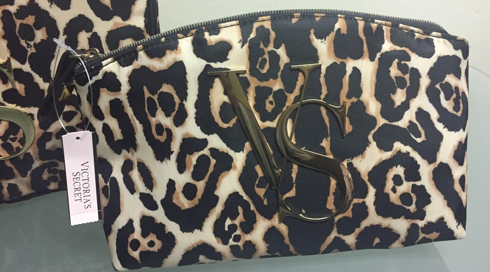 Victoria Secret леопард путешествий косметики вешалка устроитель чехол и клатч новый с Ярлыками!!! - Изображение 4 из 4