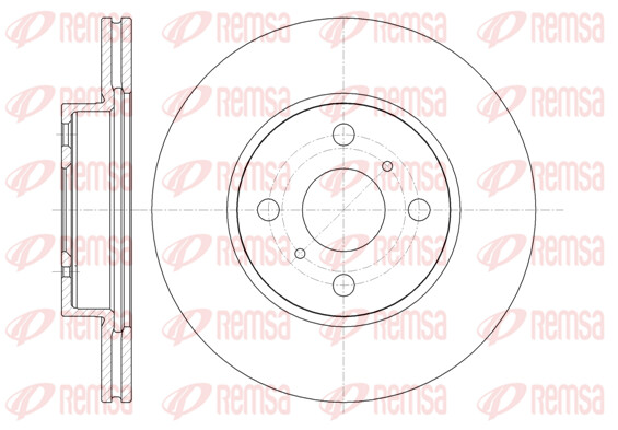 Remsa 2X Bremsscheibe Vorne Ø255Mm BelüFtet FüR Toyota IQ KGJ1_ NGJ1_ 1.0 1.33-image