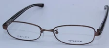 NEW AUTHENTIC GUCCI BROWN TITANIUM OPTICAL GG9673J L7Q 51 16 140 EYEGLASSES
