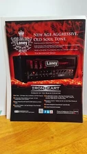 LANEY IRON HEART GUITAR AMPS 2012 PRINT AD 11 X 8.5.,