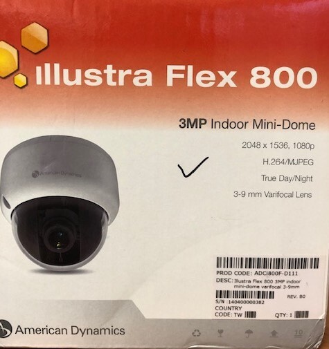 American Dynamics ADCi800F-D111 Illustra Flex 800 3MP Indoor mini