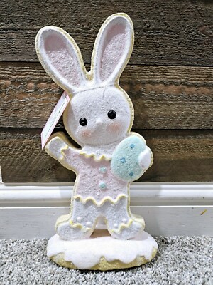  NEW CUPCAKES & CASHMERE Easter Bunny Sugar Cookie Glitter Gingerbread 11.5''  
