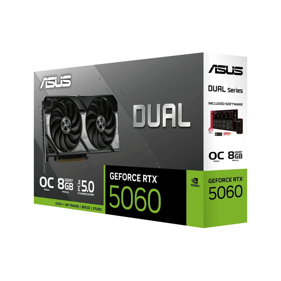 ASUS Dual -RTX5060-O8G NVIDIA GeForce RTX 5060 8 GB GDDR7 - Immagine 2 di 4