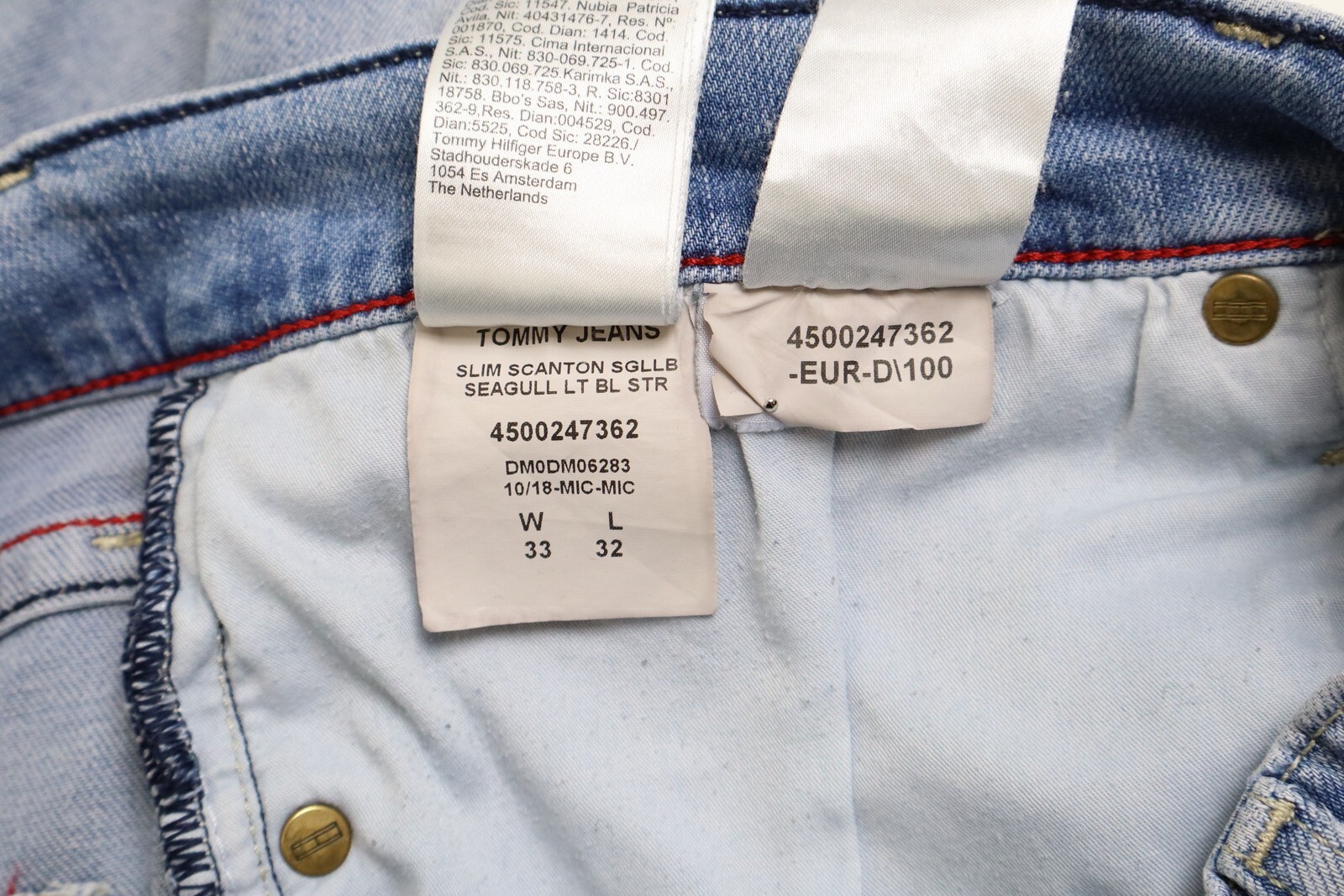 TOMMY HILFIGER Slim Scanton Seagull Jeans Men's W33/~L27* Stretch Whiskers Faded thumbnail 9