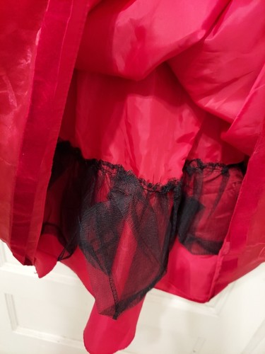 Rare Editions Girls Size 10 Red Velvet Trimmed Tulle Sleeveless Fancy Dress - 第 6/11 張圖片