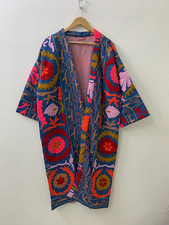 Indian Floral Embroidery Handmade Kimono | Hippie Cotton Shrug | Bathrobe