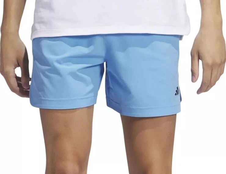 Adidas Shorts Mens Medium Blue Running Brief Lined Gym Training Marathon 7"