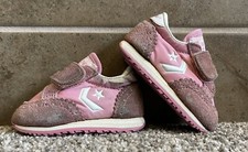 Vintage 80 s Converse All Star Player baby tiny Pink running shoes Sz 2c Korea