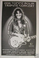 TOMMY BOLIN 1998 DENVER TRIBUTE CONCERT POSTER-Deep Purple,The James Gang,Zephyr