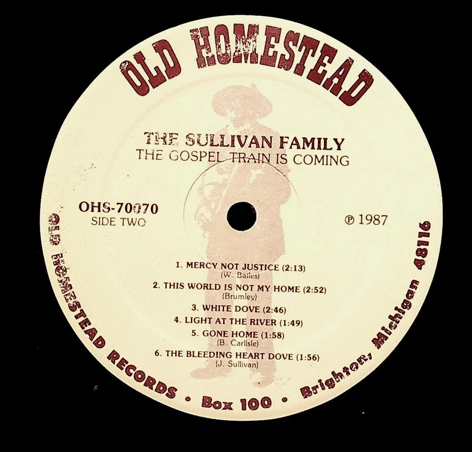 Sullivan Family The Gospel Train Is Coming LP 1987 Old Homestead Bluegrass Foto 4 de 4