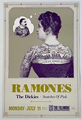Ramones Concert Poster San Francisco 1988 F-34 The Fillmore